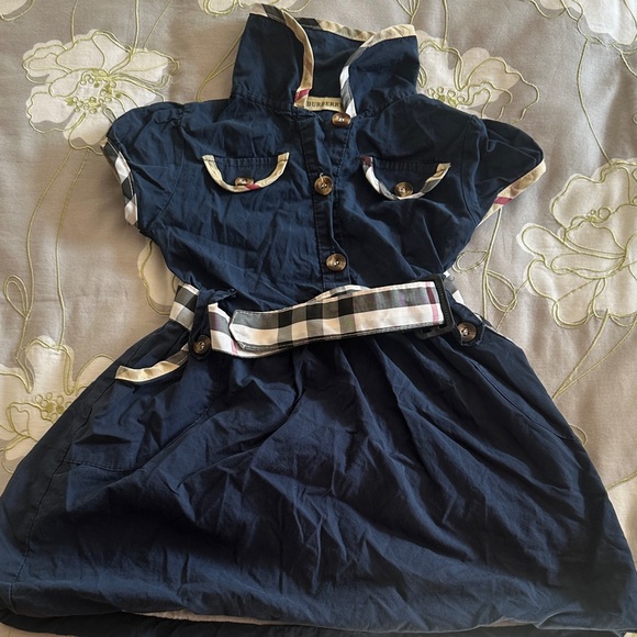 Burberry Other - Burberry Dark Blue Dress with signature design - Girls XL